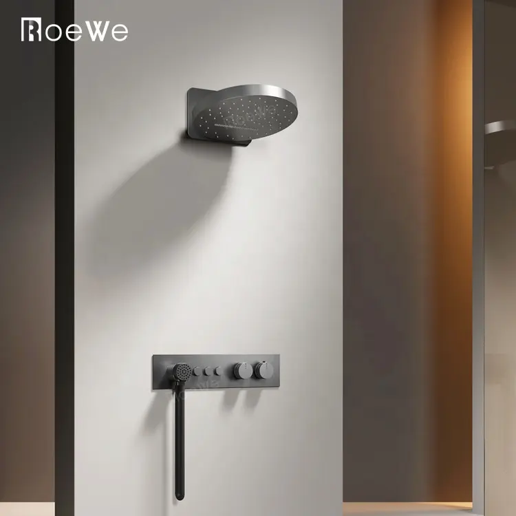 Digitales Badezimmer-Dusch set aus massivem Messing mit Dusch armatur