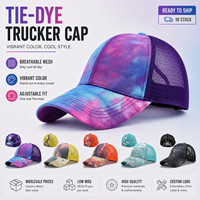 Casquette Trucker Tie-Dye pour Femme, Gorras Deportivas, Dos en Maille, Visière Courbée, Style Festival Jeunesse, Vierge