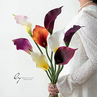 Fleurs artificielles Calla Lily à toucher réel, imprimées en 3D, pour la décoration de mariage d'automne, la décoration d'événements et de fêtes, les arrangements floraux, vente en gros