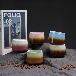 Tasse à thé en céramique de style japonais rétro bon marché de 200 ml, cuite au four, tasse à café concentré - Product Image 2