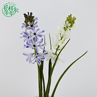 Bunga Hyacinth Sutra Buatan 70cm 3 Daun Grosir untuk Dekorasi Rumah, Ruang Tamu, Fotografi, dan Pernikahan