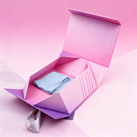 Boîtes cadeaux pliantes magnétiques de luxe personnalisées, boîtes d'emballage pliantes magnétiques en papier couché recyclable de qualité supérieure avec formes personnalisées