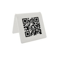 Panneaux en acrylique avec code QR, étiquettes de table personnalisées en acrylique avec code QR, signalétique commerciale en acrylique avec code QR, panneaux de menu de table en acrylique avec code QR