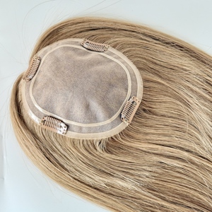 5.5*6.5 Mono Womens Hairpieces Real Hair Wigs for Thinning Hair Female <b>Toupee</b> for Women Natural Color 130% Density #6 - Product Image 4