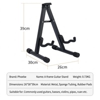 Wholesale Foldable a Frame Metal Guitar Stands for Electric Guitars; Parts and Accessories for Stringed Instruments