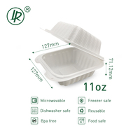 Récipient Restaurant to Go LR 5.5 "Mfpp Emballage alimentaire à clapet empilable pour la préparation des repas Récipient à lunch à charnière pour hamburger