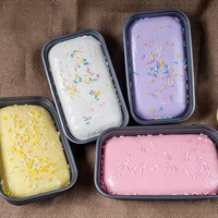 Jouet Squishy en Polyuréthane Ultra-Doux à Rebond Lent, Motif Gâteau au Lait Taro avec Paillettes, pour Soulagement du Stress et Décompression