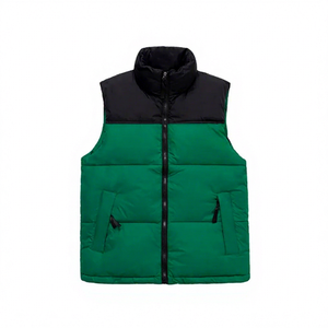 Veste matelassée pour homme en coton, bicolore, respirante, coupe-vent, pour l'extérieur, fermeture éclair écologique, logo personnalisé - Product Image 1