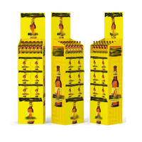 Support d'affichage en carton personnalisé, présentoir de sol pour supermarché, présentoir de boissons pour la promotion