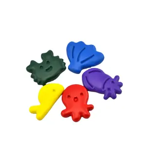 2023 outils de livre de coloriage promotionnels emballage de carte blister 5 pièces 3D Crayons d'animaux de mer pour enfants jouet avec Logo OEM