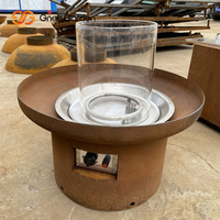 Foyer à gaz à faible émission de fumée, Table de feu rectangulaire d'extérieur en acier Corten de 150cm