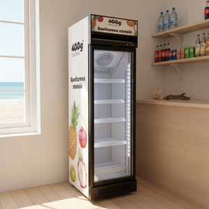 Refrigerador Vertical de Una Puerta para Bebidas, de Doble Temperatura, Apto para Uso en Exteriores, Hogares, Comercios y Supermercados, Directo de Fábrica - Product Image 4