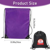 Hoge kwaliteit 210d en 420d polyester sport rugzak met commercieel logo, goedkope custom print, trekkoordtas, full color