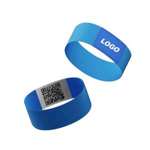 Bracelet NFC en tissu élastique personnalisé en polyester tissé avec étiquette RFID, article promotionnel 2024, idéal pour les événements - Product Image 5