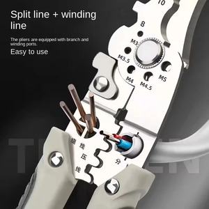 Wholesale Multifunctional Stainless Steel <b>Wire</b> Crimper Pliers Cable Cutter Adjustable <b>Automatic</b> Electrical <b>Stripper</b> Stripping - Product Image 6