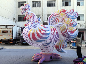 <span class=keywords><strong>Gallo</strong></span> inflable colorido <span class=keywords><strong>gigante</strong></span> con dibujos animados de pollo, iluminación inflable para publicidad de eventos de desfile del orgullo - Product Image 2