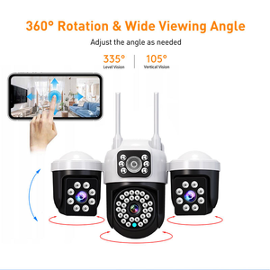 Уличная камера видеонаблюдения для дома, 3 объектива, PTZ, 6 Мп, Wi-Fi, 4G, водонепроницаемая, с ночным видением, беспроводная, для наружного использования - Product Image 2