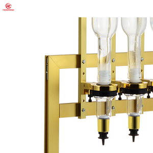 Nuovo Espositore <span class=keywords><strong>da</strong></span> Tavolo Dorato per Oli Essenziali e Profumi, Dispenser per 6 Bottiglie <span class=keywords><strong>da</strong></span> 375ml per Decorazioni Matrimoniali - Product Image 4