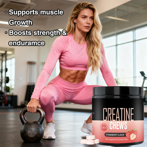 Comprimés à croquer de créatine monohydrate ODM/OEM pour adultes – Complément pour la construction musculaire et la gestion de l'énergie - Product Image 3