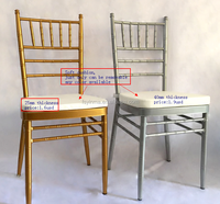 Chaise empilable en métal pour extérieur, avec coussin moelleux, idéale pour événements de mariage – Usage commercial (vente en gros)