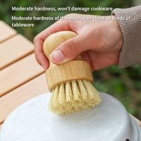 Brosse à vaisselle en bois avec poils de sisal, brosse de nettoyage de cuisine personnalisée, brosse à récurer en bambou, outil de nettoyage ménager