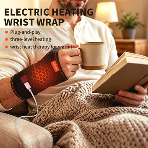 Bracelet chauffant intelligent, chargement USB, 3 niveaux <span class=keywords><strong>de</strong></span> chaleur, minuterie <span class=keywords><strong>de</strong></span> 25 minutes, léger, soulagement <span class=keywords><strong>de</strong></span> la douleur au poignet, pour le travail quotidien et les sports - Product Image 1