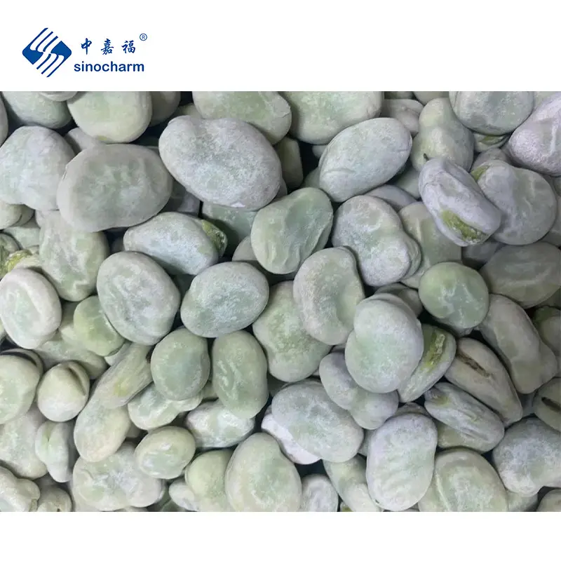 Sinocharm HACCP IQF feijão largo fresco sem casca a granel 10kg qualidade de exportação preço de atacado feijão fava congelado