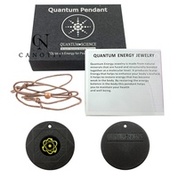 Pendentifs en pierre de lave noire, bijoux de mode, collier pendentif quantique scalaire, cadeau santé, éléments magnétiques