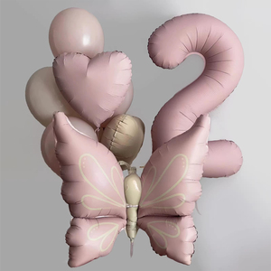 Set de 10 Globos de Papel Metálico con Forma de Mariposa en Tonos Pastel para Fiesta Fairycore, Baby Shower o <span class=keywords><strong>Cumpleaños</strong></span> de Niña - Product Image 2