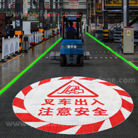 Lumières de projection laser industrielles Yufan Panneaux d'avertissement Ligne laser de trottoir virtuel Projecteurs laser haute puissance haute luminosité