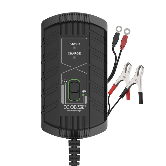 1.5A Battery Charger 6V/12V Battery Maintainer Trickle Charge for Lead Acid Gel Lithium-ion STD Batteries in Car RV Motorcycle