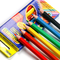 Crayons de couleur en plastique pour enfants, mini-set de dessin et d'écriture pour l'école primaire, avec mine non soluble, motif dessin animé