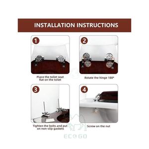 Asiento de Inodoro de Madera Maciza Antideslizante Eco Go Modern con Acabado de Alto Brillo de Buena Calidad - Product Image 2