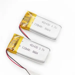 热卖3.7v 110毫安时锂电池401430 110毫安时锂聚合物智能手表电池