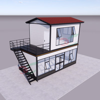 Villa préfabriquée de luxe, structure en acier, style modulaire, prix compétitif, maison conteneur en kit, bureau à domicile, cabane