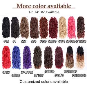 Cheveux à Tresser Julianna Vente en Gros Ombré Blond Long 18 24 36 Pouces Nouveaux Faux Locks Soft Locs Cheveux au Crochet - Product Image 3