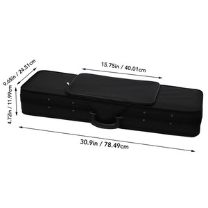 Estuche rígido para violín 4/4, caja de violín ligera de espuma de tela Oxford rectangular para violinista - Product Image 2