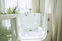 Baignoire de lavage pour chiens autoportante au design moderne et écologique, avec ozonothérapie et 8 jets, pour chiens/chiot, baignoires spa pour usage en salle de bain