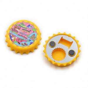 Décapsuleur magnétique rond personnalisable pour réfrigérateur, idéal pour les anniversaires – Vente directe usine - Product Image 1