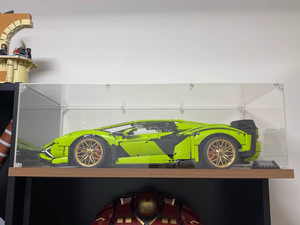 Boîte de présentation verticale moderne en acrylique, anti-rouille, facile à assembler, avec module de montage de cartes, couvercle anti-poussière, 42115 <span class=keywords><strong>Lamborghini</strong></span> SIAN - Product Image 3