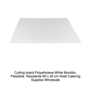 Planche à découper en polyéthylène blanc 60 × 40 × 0,5 h cm, souple, flexible, durable - Product Image 2