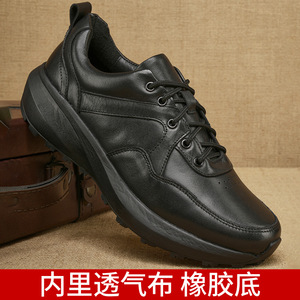 Chaussures bateau pour hommes en cuir véritable à lacets, bout rond, semelle extérieure en caoutchouc légère, toutes saisons, décontractées, pour l'extérieur - Product Image 5
