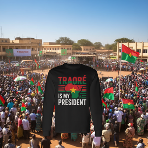 T-shirt à manches longues Traore est mon président Burkina Faso - Product Image 3