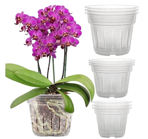 Macetas de Plástico Transparentes Perforadas para Orquídeas, Diseño Moderno, Alta Calidad y Durabilidad - Product Image 1