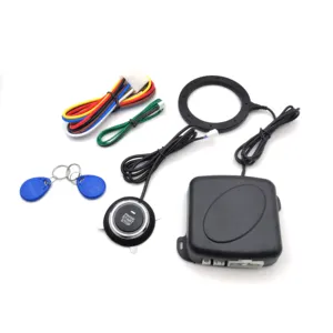 12V <span class=keywords><strong>Auto</strong></span> Car Báo Động Một Bắt Đầu Dừng Nút Động Cơ <span class=keywords><strong>Push</strong></span> <span class=keywords><strong>Button</strong></span> RFID Khóa Đánh Lửa Chuyển Keyless Nhập PKE Xe Hệ Thống Báo Động - Product Image 1