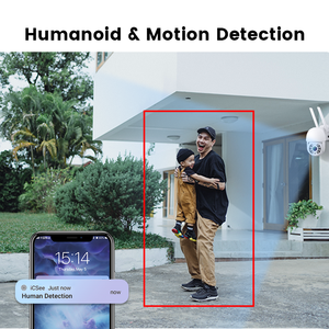 ICSEE Smart Auto Tracking <span class=keywords><strong>IP</strong></span> Domo PTZ Cámara Visión nocturna a todo color Seguridad inalámbrica CCTV Datos en la nube al aire libre CMOS AI Humanoide - Product Image 2