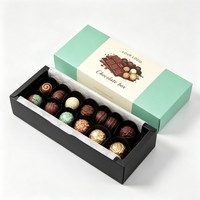 Boîte à chocolats de Noël en papier avec séparateur, emballage de style tendance pour desserts, impression personnalisée, vente en gros