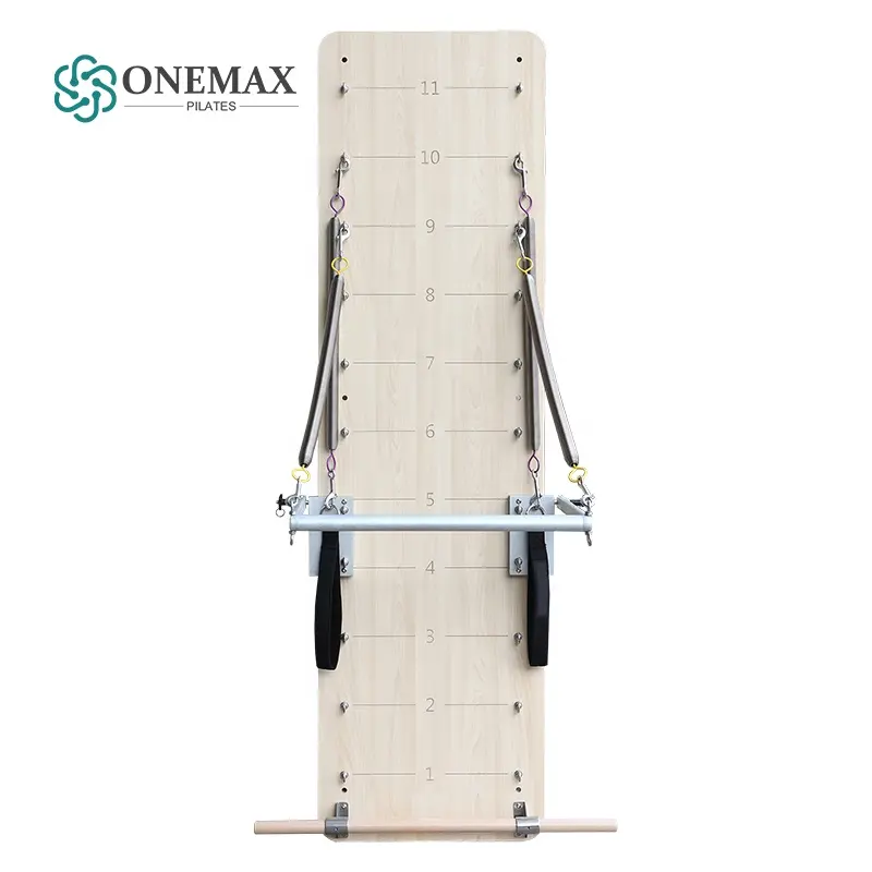 ONEMAX unit dinding pilates springboard dengan bar dorong dan pegas Jerman