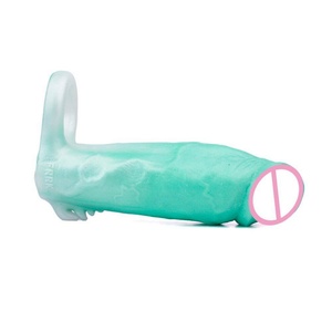 Funda de silicona grande con nudo de lobo para pene, dildo hueco, anillo de fantasía, extensor de pene, juguetes sexuales para hombres - Product Image 5