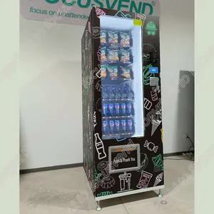 Máquina de venda automática de lanches pequena Informa os consumidores com uma grande exibição de informações de produtos gráficos personalizados fáceis de ler